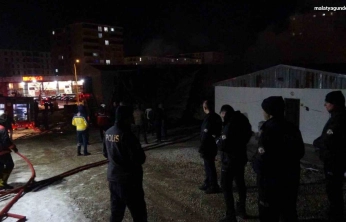 Malatya'da şantiyede korkutan yangın