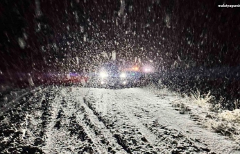 Malatya kırsalında kar yağışı etkili oluyor