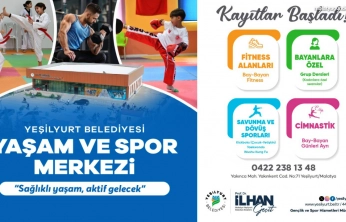 Yeşilyurt Belediyesi Yaşam ve Spor Merkezi'nde kayıtlar başladı