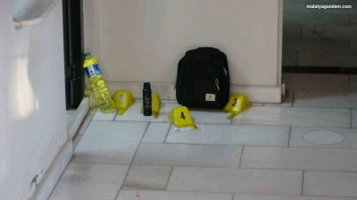 Camide bulunan şüpheli çanta'da  benzin, biber gazı ve adres notu çıktı