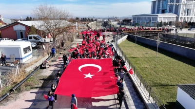 Yeşilyurt'ta 'Tek Bayrak, Tek Vatan' Gençlik bayrak yürüyüşü