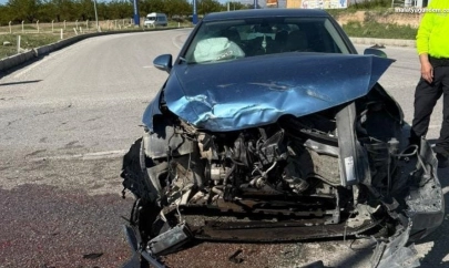 Akçadağ'da iki araç çarpıştı: 1 yaralı