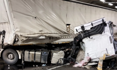 Erkenek Tüneli'nde trafik kazası: 1 ağır yaralı
