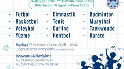 Battalgazi'de yaz spor okulları başlıyor