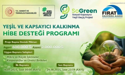 Fırat Kalkınma Ajansı'ndan 28 milyon TL'lik yeşil dönüşüm desteği