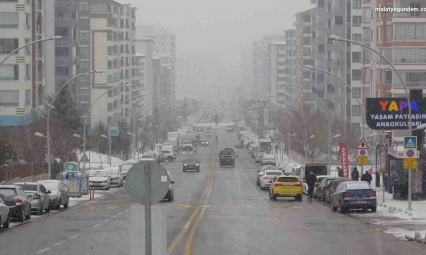 Malatya'da kar ve sis etkili oluyor