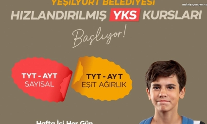 Yeşilyurt Belediyesi 'Hızlandırılmış YKS Kursları' başladı