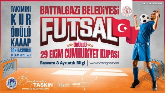 Battalgazi Belediyesi, 29 Ekim'e özel ödüllü futsal turnuvası düzenliyor