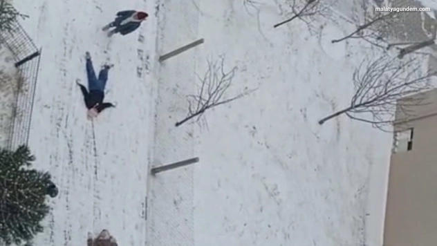 Malatya'da kar tatili çocukları sevindirdi