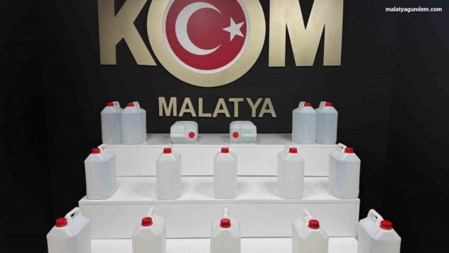 Sahte alkol operasyonun da 76 litre etil alkol ele geçirildi