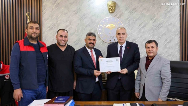 Malatya'ya 4.5 milyon lira ek destek getiren başarı belgesi