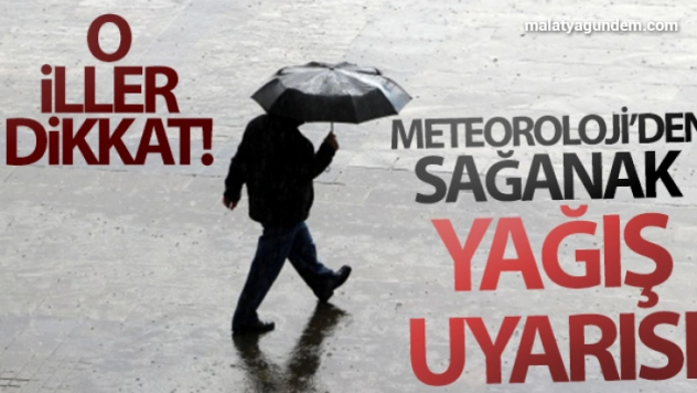 Meteoroloji'den kuvvetli sağanak uyarısı