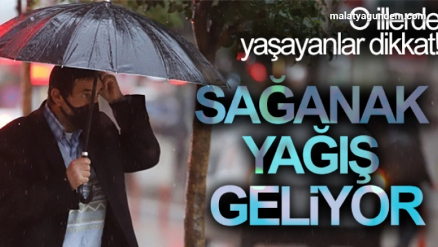 Meteoroloji uyardı! Sağanak yağış geliyor