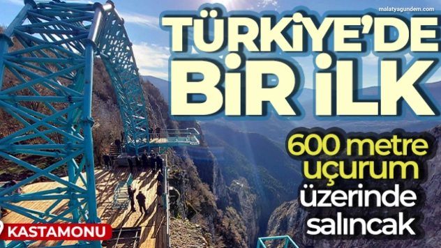 Türkiye'de bir ilk: Bu salıncağa binmek yürek istiyor