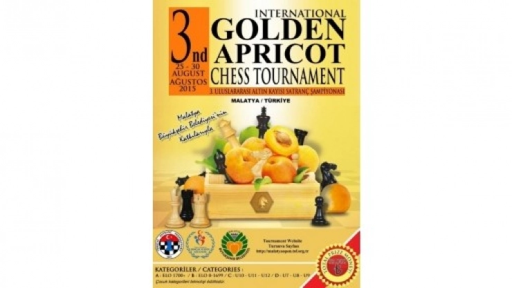3.uluslararası Altın Kayısı Satranç Turnuvası 25 - 30 Ağustos'ta Yapılacak