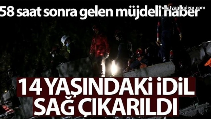 58 saat sonra enkazdan sağ kurtarıldı