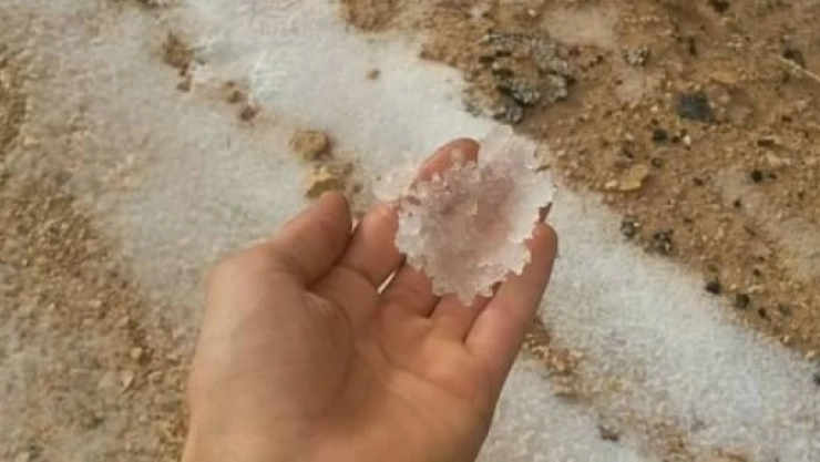 Akçadağ İlçesinde Dolu Yağışı Etkili Oldu