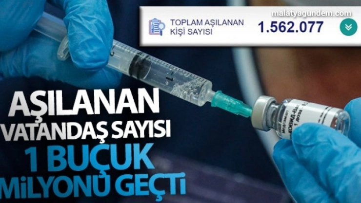 Aşılanan vatandaş sayısı 1 buçuk milyonu geçti