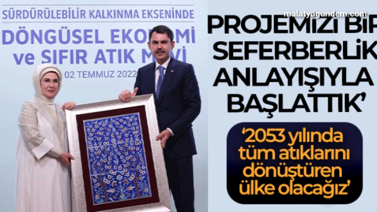 Bakan Kurum: '2053 yılında tüm atıklarını dönüştüren bir ülke olacağız'