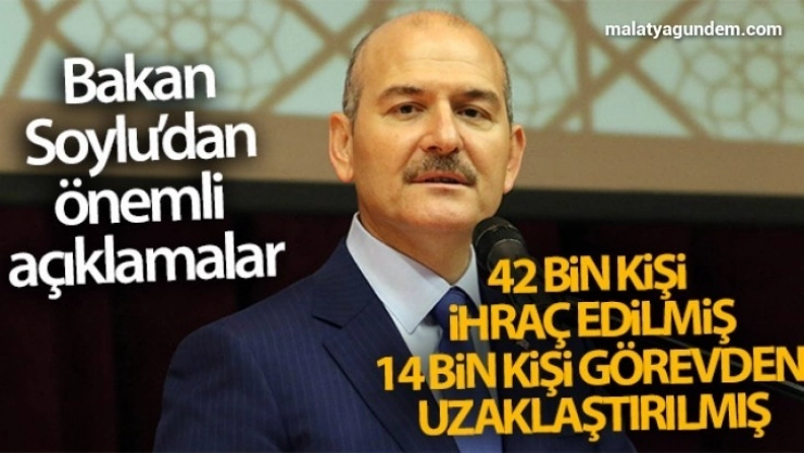 Bakan Soylu'dan önemli açıklamalar!