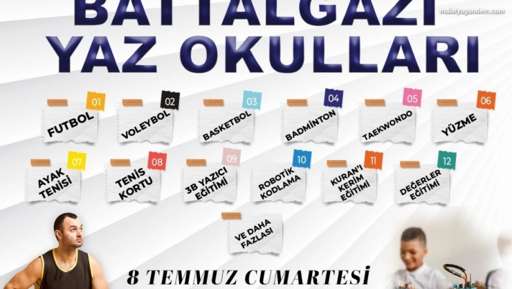 Battalgazi'de yaz spor okulları başlıyor