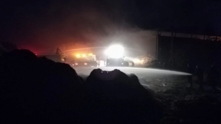Besi yangınında 400 Ton Saman Yandı
