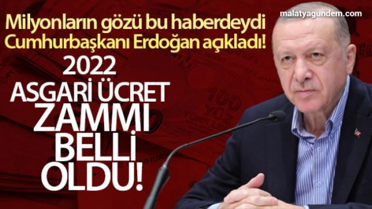 Cumhurbaşkanı Erdoğan açıkladı! Asgari ücret 4250 TL oldu