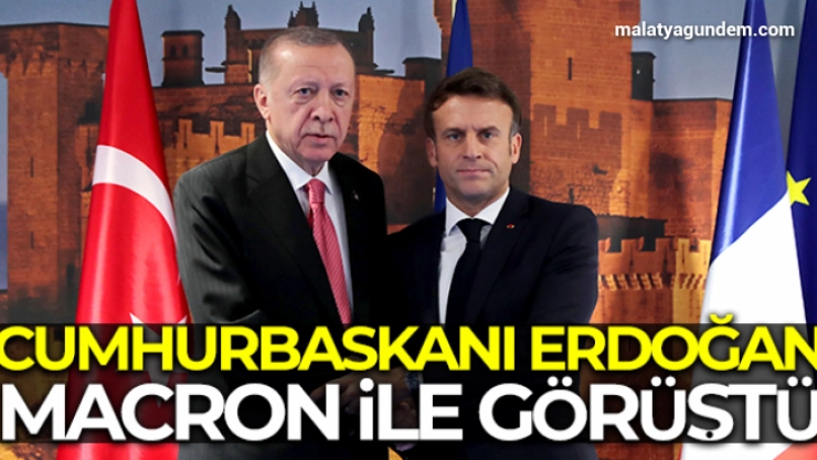 Cumhurbaşkanı Erdoğan, Macron ile görüştü