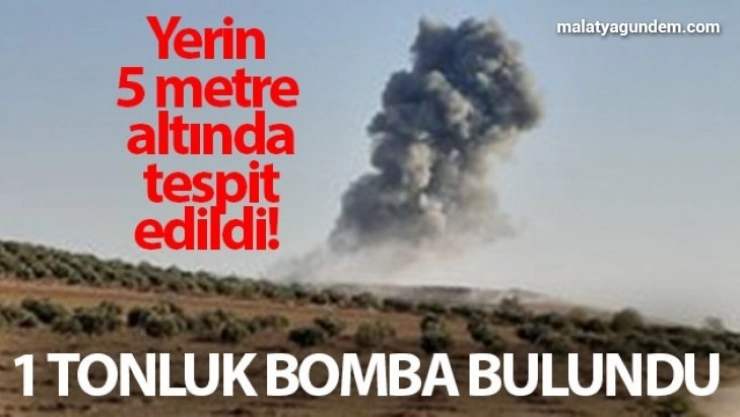 El-Bab şehir merkezinde yerin 5 metre altında 1 tonluk bomba bulundu