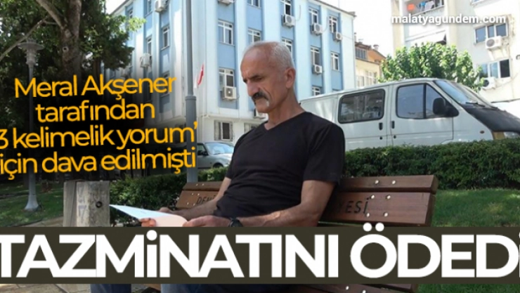 Emekli asker, Akşener'in istediği tazminat alacağını gönderdi