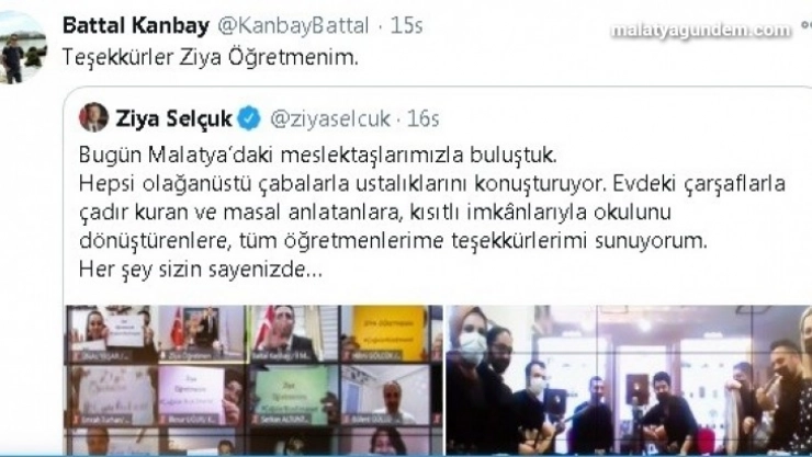 Evdeki imkanları okula dönüştürenlere teşekkür