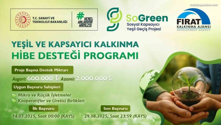 Fırat Kalkınma Ajansı'ndan 28 milyon TL'lik yeşil dönüşüm desteği