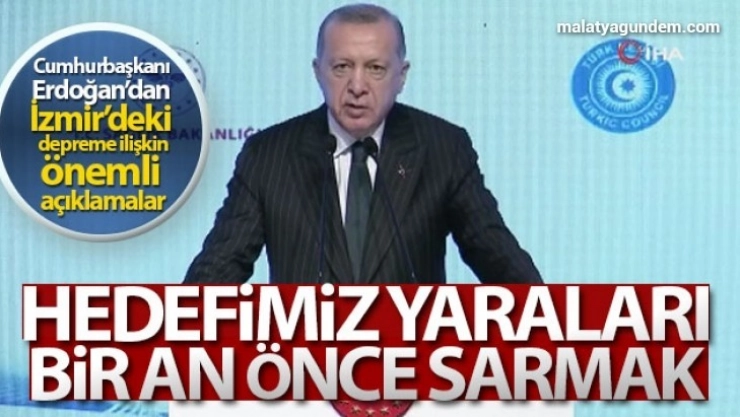 Hedefimiz yaraları bir an önce sarmaktır