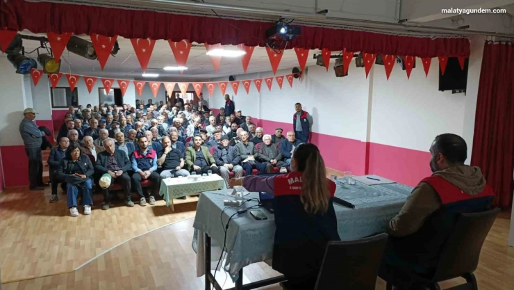 Hekimhan'da don hasarı sonrası ilk bilgilendirme toplantısı yapıldı