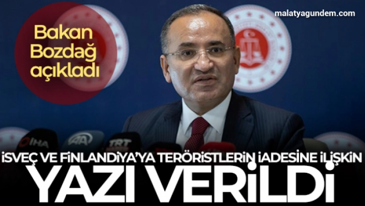 İsveç ve Finlandiya'ya teröristlerin iadesine ilişkin yazı gönderildi