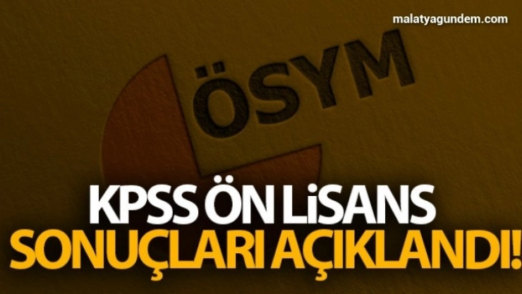 KPSS Ön Lisans sonuçları açıklandı!
