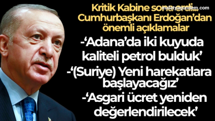 Kritik Kabine sonrası Cumhurbaşkanı Erdoğan'dan önemli mesajlar!