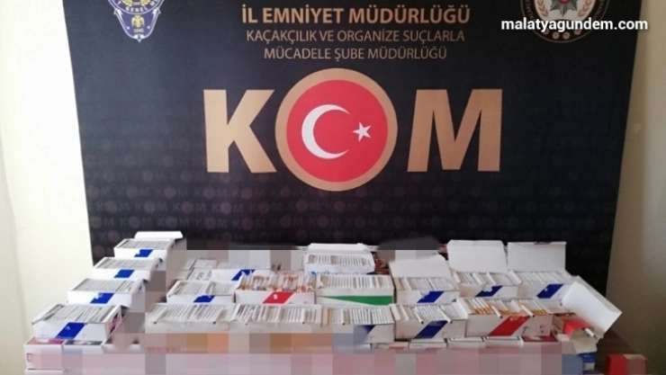 Malatya'da 18 bin sahte bandrollü boş makaron ele geçirildi