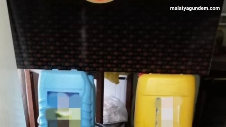 Malatya'da 400 litre kaçak içki ele geçirildi