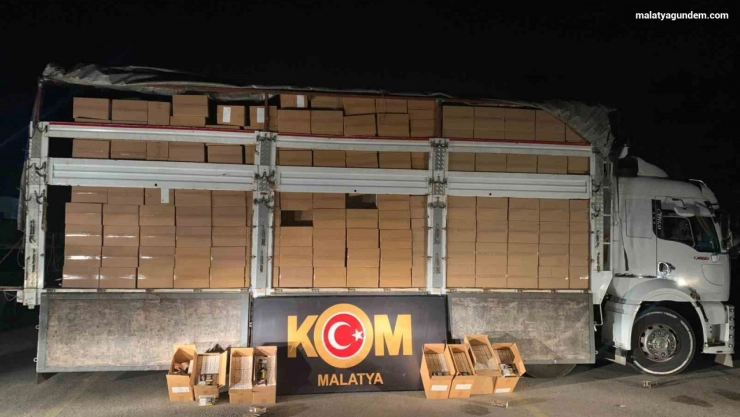 Malatya'da 7 milyon 250 bin adet makaron ele geçirildi