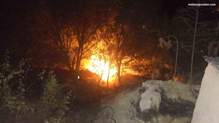 Malatya'da, bahçe yangını korkuttu