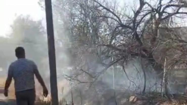Malatya'da bahçe yangını