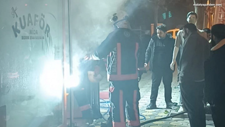 Malatya'da iş yerinde korkutan yangın