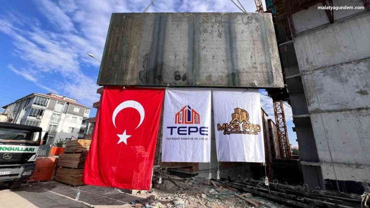 Malatya Güven Sitesi'nde beton işleri tamamlandı