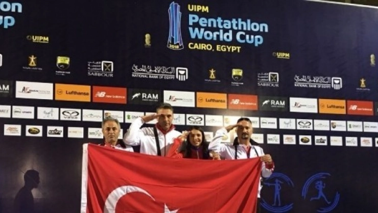 Modern Pentatlon Milli Takımı Mısır'daki Dünya Kupasında büyük başarıya imza attı