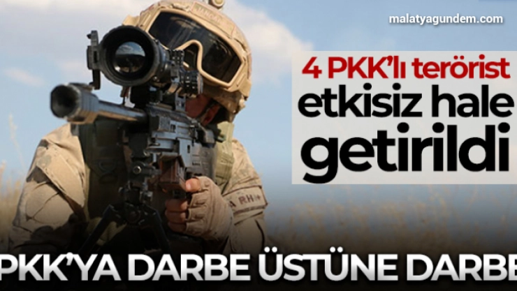 MSB: 'Barış Pınarı bölgesinde 4 PKK'lı terörist etkisiz hale getirildi'