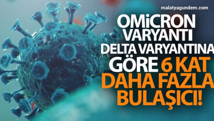 Omicron varyantı, delta varyantına göre 6 kat daha fazla bulaşıcı