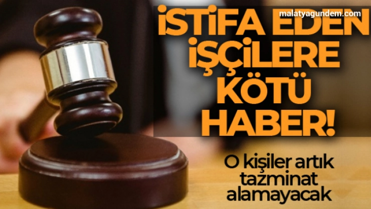 Rakip firma için istifa edene tazminat yok
