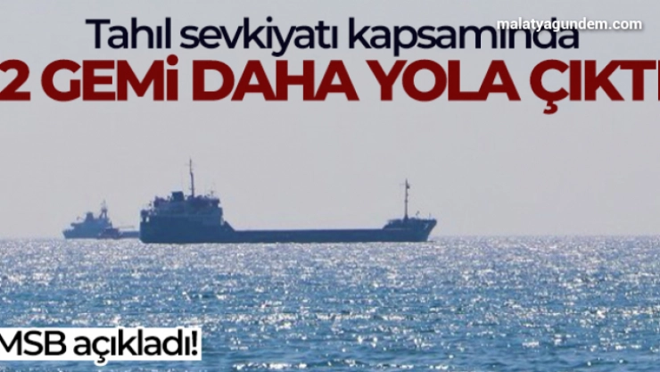 Tahıl sevkiyatı kapsamında 2 gemi daha yola çıktı