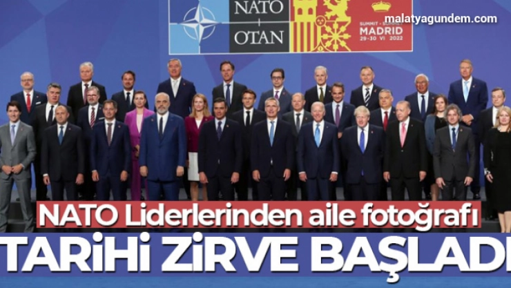 Tarihi zirve başladı! NATO liderlerinden aile fotoğrafı